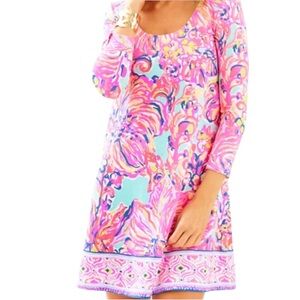 LILLY PULITZER Emma 3/4 Sleeve Midi Swing Dress